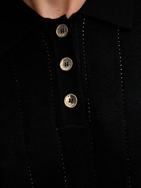 Fracomina sweter damski kolor czarny lekki FS25WT7019K50401