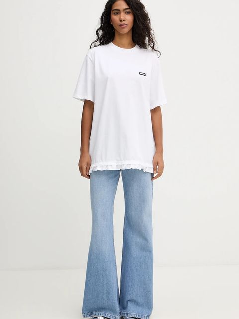 Rotate t-shirt bawełniany damski kolor biały 115282400 - zdjęcie produktu nr 2