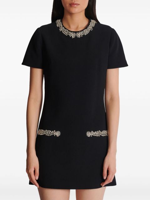 Balmain embroidered shift dress - Black