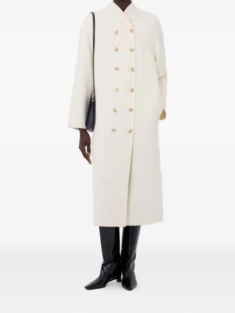 LouLou de Saison Amory double-breasted-button coat - White
