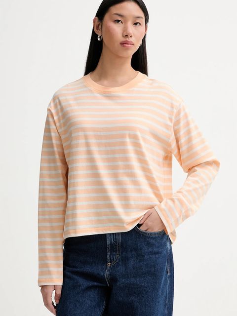 Marc O'Polo longsleeve bawełniany kolor pomarańczowy cold shoulder 5000007507 - zdjęcie produktu nr 1