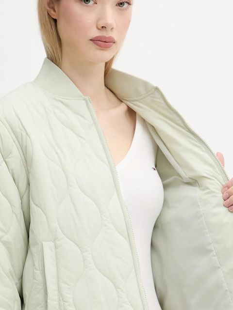 Tommy Jeans kurtka kolor zielony przejściowa DW0DW20962
