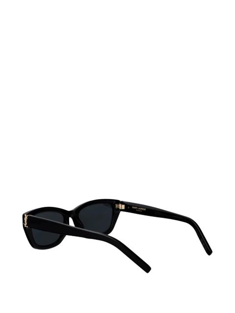 Saint Laurent logo-plaque cat-eye sunglasses - Black