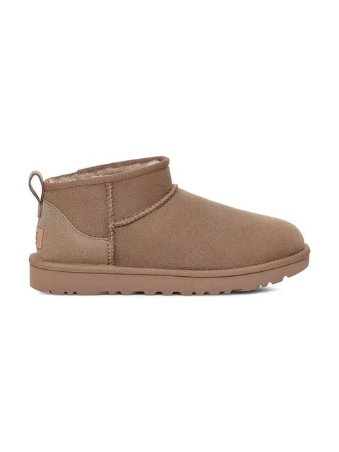 UGG śniegowce zamszowe Classic Ultra Mini kolor beżowy 1116109.CRBO - zdjęcie produktu nr 1