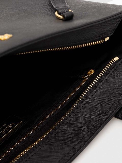 Lauren Ralph Lauren torebka skórzana kolor czarny 431924351