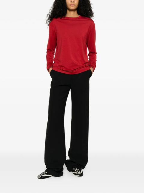 TOTEME crew-neck long-sleeved T-shirt - Red - zdjęcie produktu nr 2