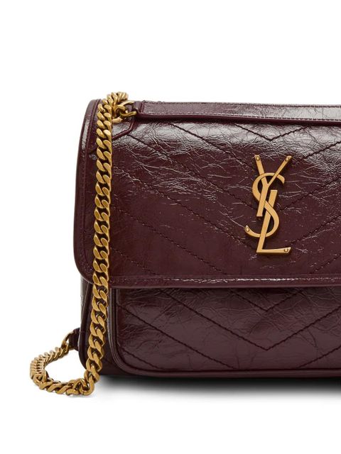 Saint Laurent Niki chevron chain shoulder bag - Red - zdjęcie produktu nr 2