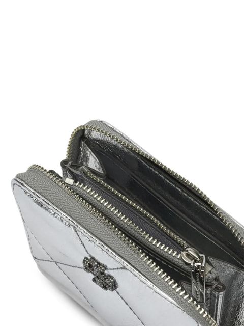 Tory Burch Kira Diamond Quilt Metallic wallet - Silver
