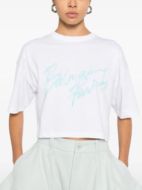 Balmain cropped T-shirt - White