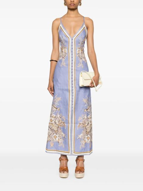 ZIMMERMANN Ottie linen maxi dress - Blue - zdjęcie produktu nr 2