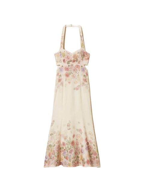 TWINSET cut-out floral-print dress - Neutrals - zdjęcie produktu nr 1