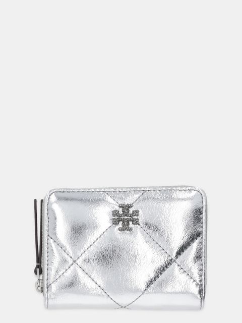 Tory Burch portfel Kira Diamond damski kolor srebrny 175007-040 - zdjęcie produktu nr 1