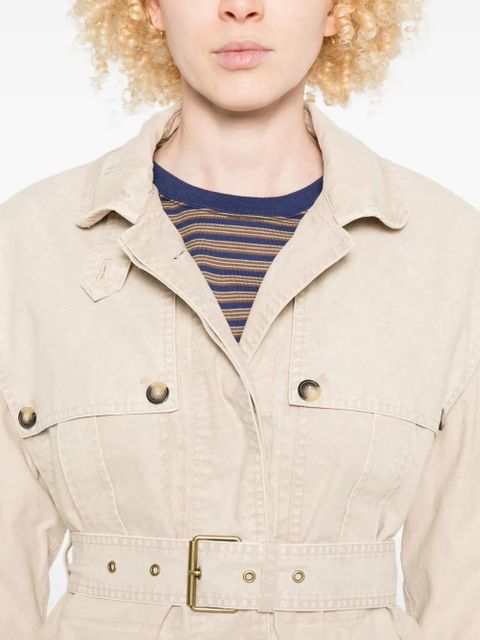 MARANT ÉTOILE belted flap-pocket jacket - Neutrals