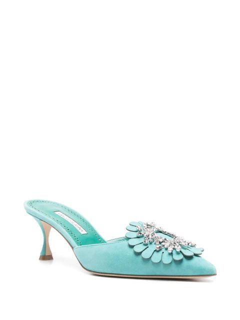 Manolo Blahnik 50mm Shogmu mules - Blue