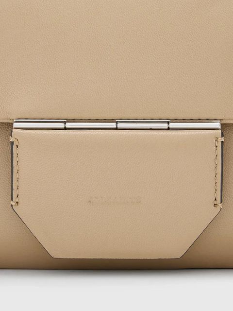 AllSaints torebka skórzana JUPITER kolor beżowy W263XC