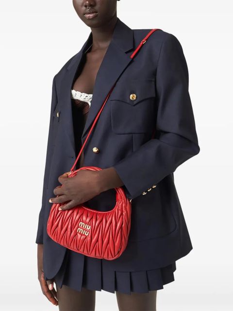 Miu Miu Wander matelassé nappa leather bag - Red - zdjęcie produktu nr 2