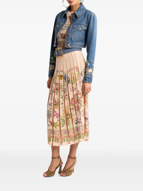 ETRO pleating floral top - Neutrals