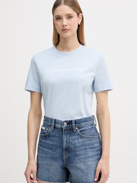 Calvin Klein Jeans t-shirt damski bawełniany - zdjęcie produktu nr 2