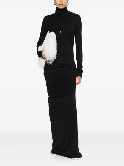ENTIRE STUDIOS draped cowl-neck maxi dress - Black - zdjęcie produktu nr 2