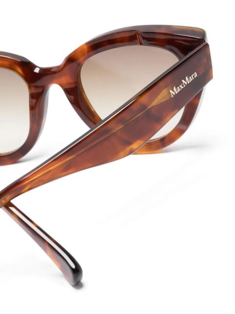 Max Mara Eyewear logo-print cat-eye frame sunglasses - Brown - zdjęcie produktu nr 2