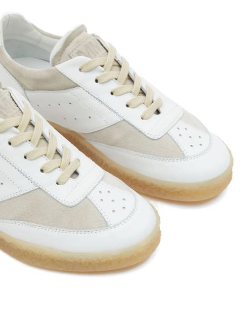 MM6 Maison Margiela court panelled sneakers - White