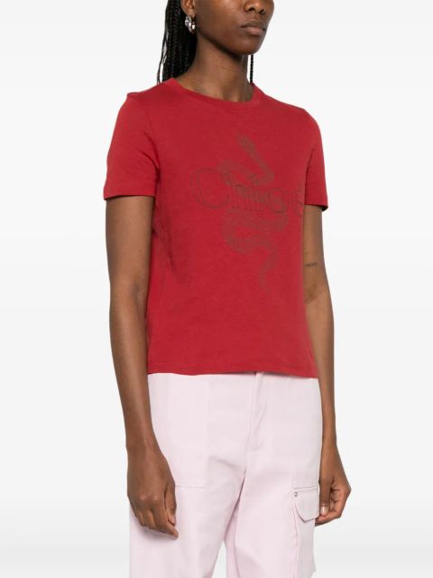 Chloé logo-print T-shirt - Red