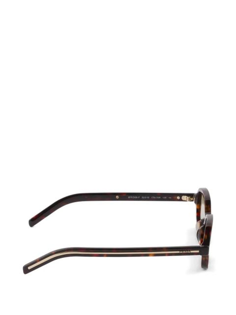 Prada Eyewear sunglasses with the iconic metal plaque - Brown