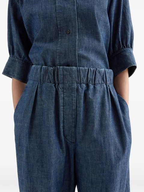 Jil Sander elasticated-waistband trousers - Blue