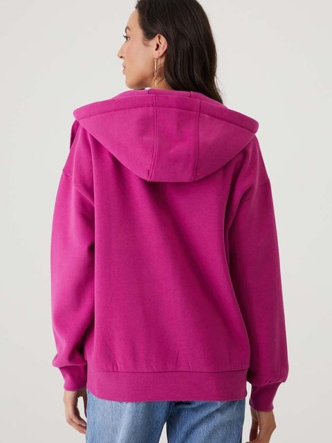 Medicine bluza damska kolor różowy z kapturem gładka - zdjęcie produktu nr 2
