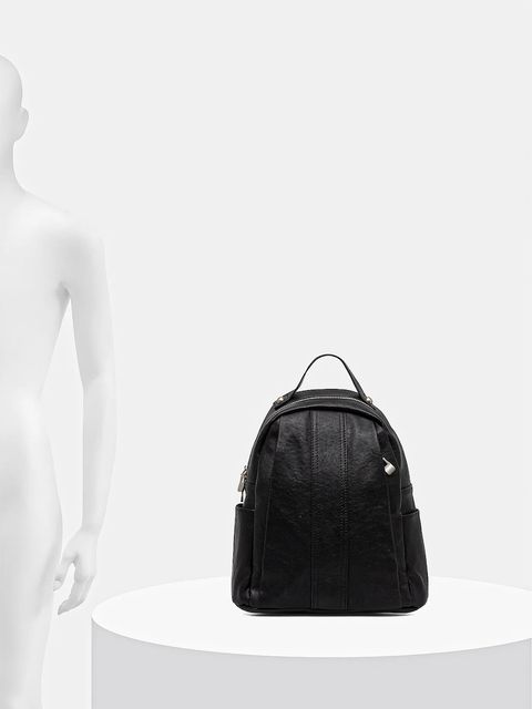 Answear.LAB plecak skórzany damski kolor czarny mały gładki