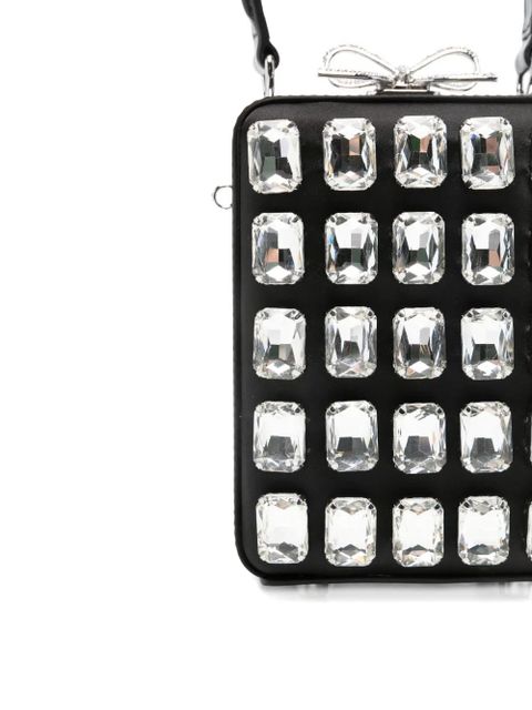 Self-Portrait micro crystal-embellished tote bag - Black