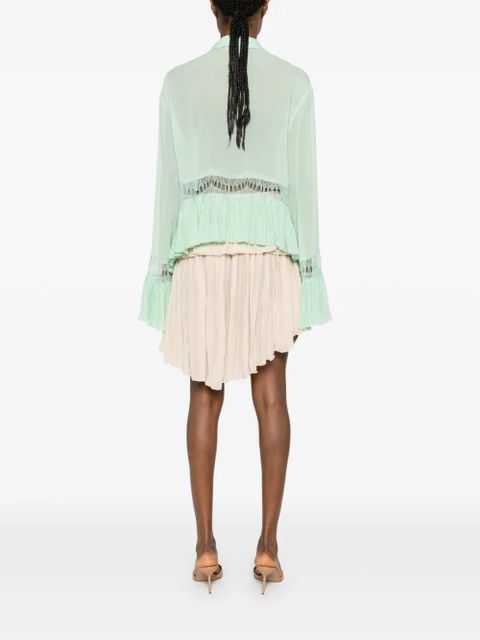 Blumarine lace ruffled blouse - Green