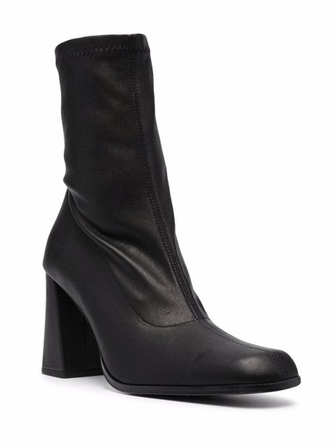 BY FAR Philip stretch-leather ankle boots - Black