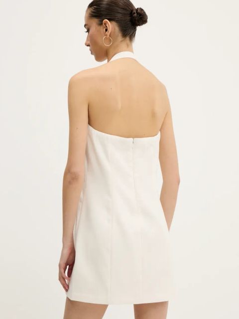 Abercrombie & Fitch sukienka kolor beżowy mini prosta KI159-5487