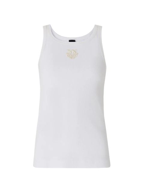 PINKO Love Birds embroidered tank top - White - zdjęcie produktu nr 1
