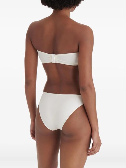 ERES Show ruched bandeau bikini top - White