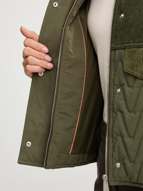 BOSS Orange kurtka z dodatkiem wełny kolor zielony przejściowa 50547326