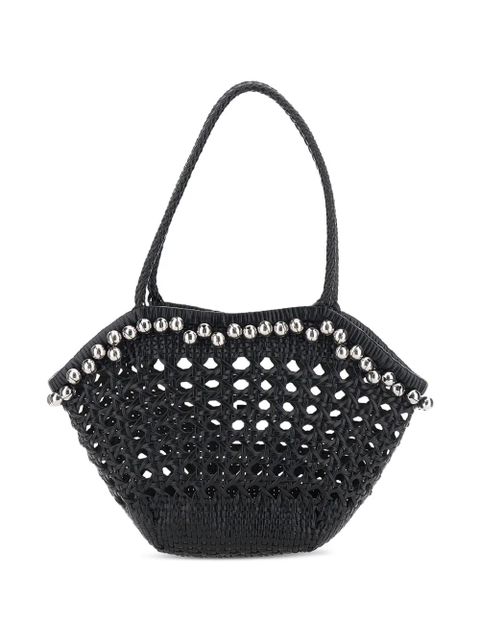Osoi Lip woven bead-embellished shoulder bag - Black - zdjęcie produktu nr 2