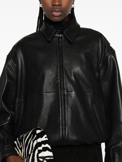 Nour Hammour Doran leather jacket - Black