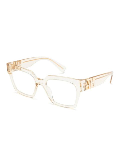 Miu Miu Eyewear transparent square-frame glasses - Neutrals - zdjęcie produktu nr 2