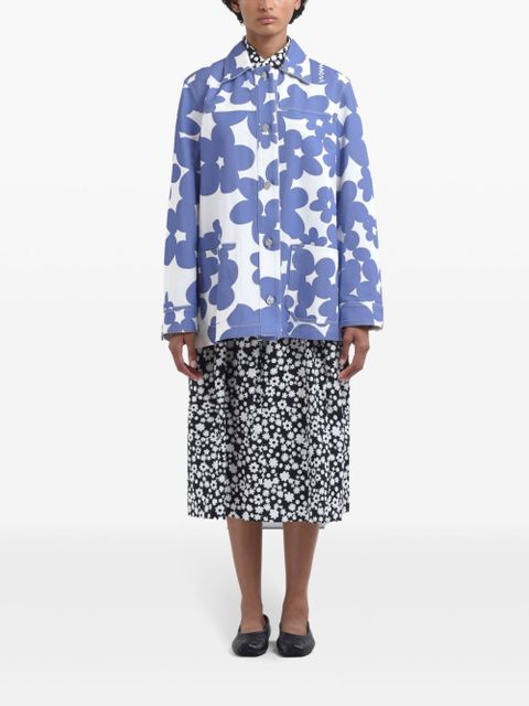 Marni floral-print shirt jacket - Purple - zdjęcie produktu nr 2