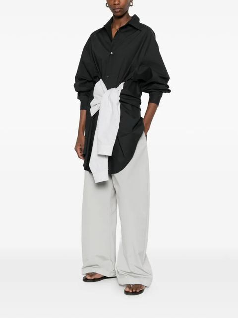 MM6 Maison Margiela striped-sleeves shirt - Black - zdjęcie produktu nr 2