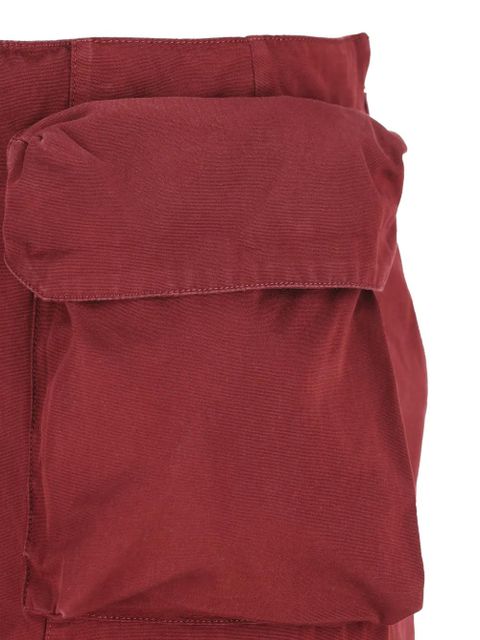 Miu Miu front logo pockets skirt - Red