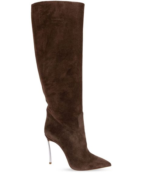Casadei 100mm Blade suede boots - Brown - zdjęcie produktu nr 1