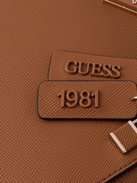 Guess torebka NOELLE kolor brązowy HWZG96 72070