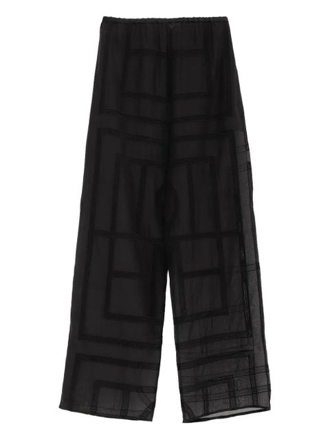 TOTEME geometric-pattern pants - Black - zdjęcie produktu nr 1