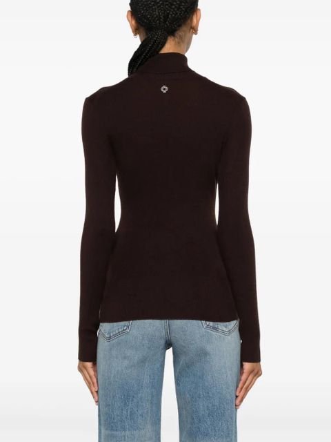 Maje wool-silk sweater - Brown