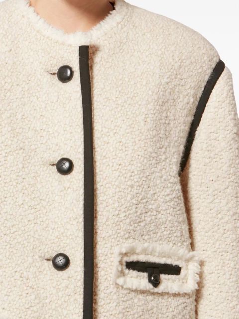 ISABEL MARANT MAYLIN button trim jacket - Neutrals