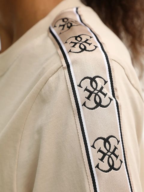 Guess t-shirt bawełniany BRITNEY damski kolor beżowy V3RI08 I3Z14 - zdjęcie produktu nr 2