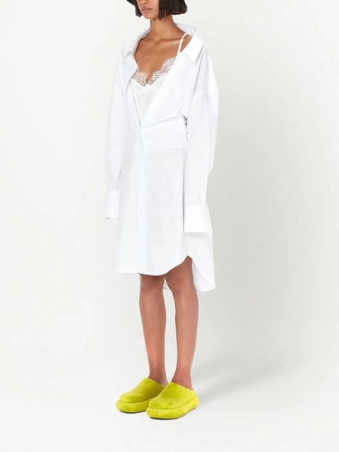 JW Anderson lace-detail shirt dress - White